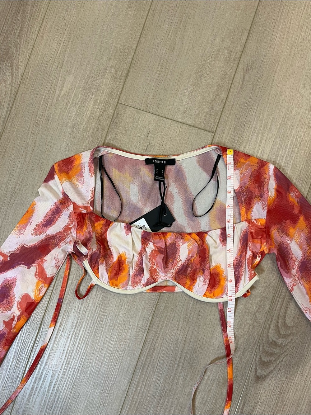 FOREVER 21 Sheer Flare Sleeve Crop Top NWT - FREE SHIPPING on Bundles $85+ - Picture 13 of 16